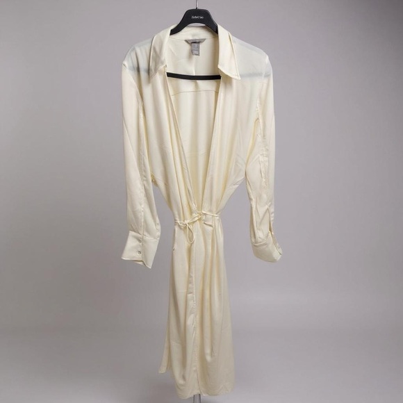 Lafayette 148 New York Cream Long Sleeve Dress - Picture 1 of 4